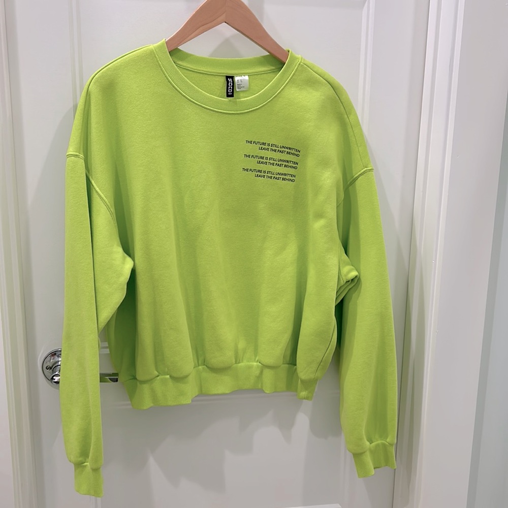 Neon yellow/green crewneck sweatshirt